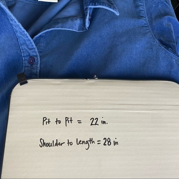 Vintage The Quacker Factory Sz Large Blue Velour Embroidered Floral Shirt - Picture 5 of 5